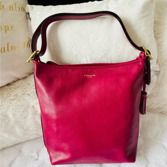 Coach Red Hobo Bag with Sleek Design - Picture 1 of 9